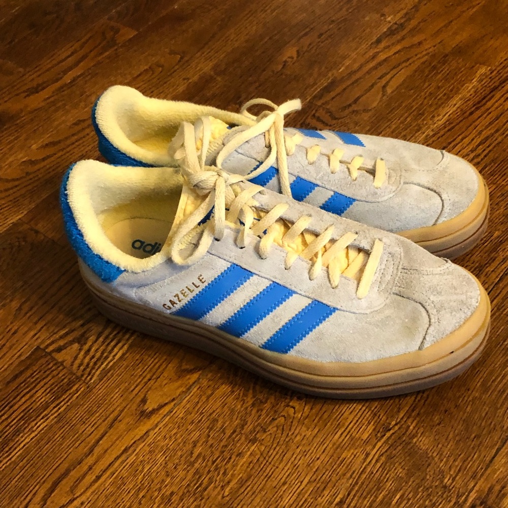 adidas Gazelle Bold Almost Blue Yellow - Size 8